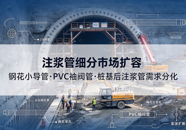 西山注浆管细分市场扩容，隧道钢花小导管、PVC 袖阀管、桩基后注浆管需求分化